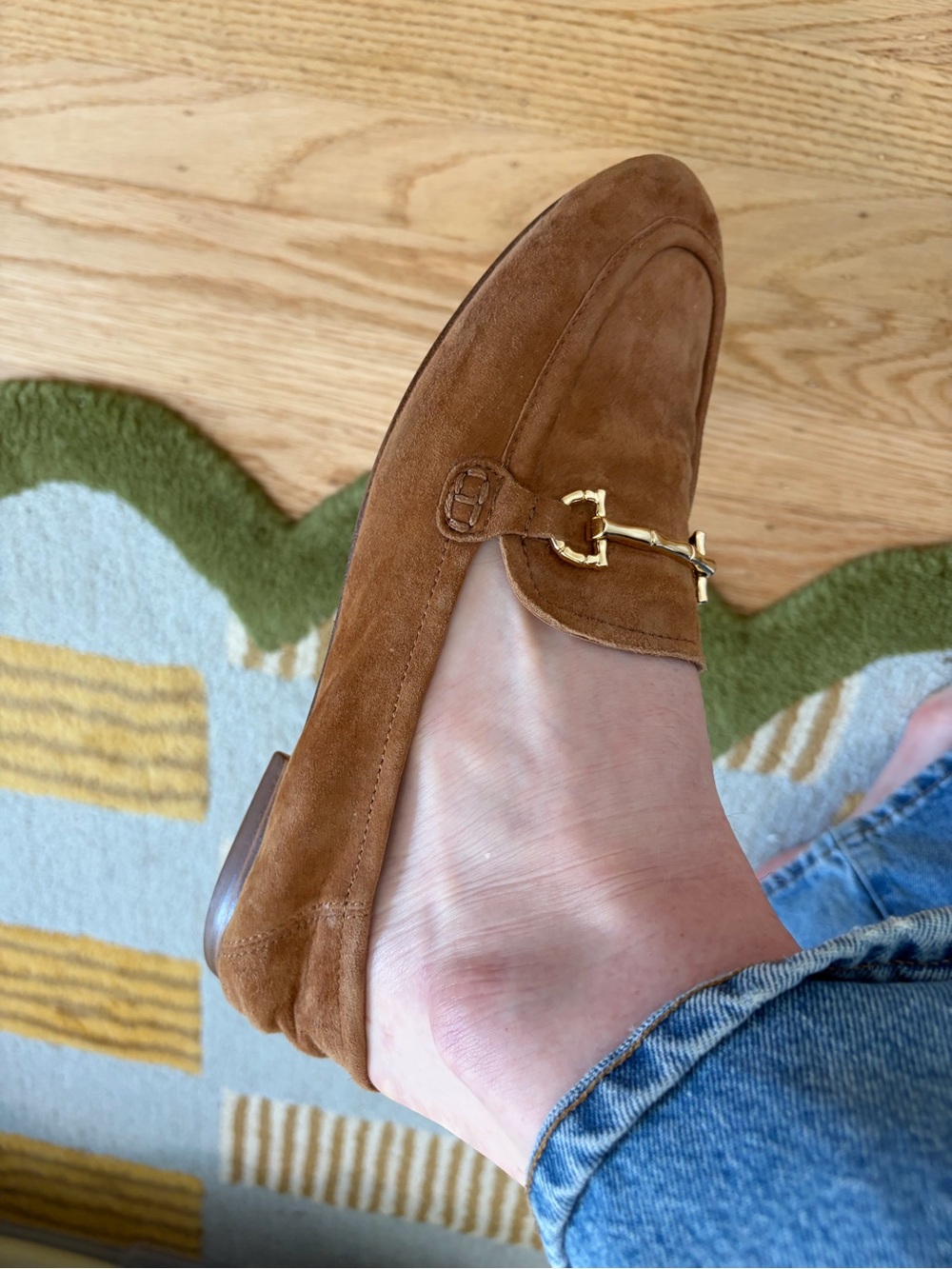 Women’s Aldo Suede Loafer with Gold Horsebit